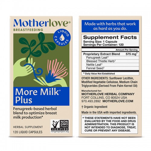 Motherlove More Milk Special Blend (60 Capsules/ 120 Capsules) | Made in USA | Organic